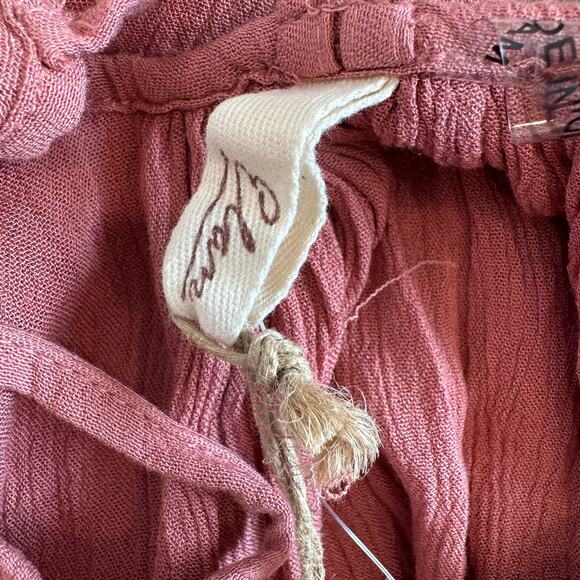 Elan Mauve Pink Strappy Mini Flowy Crinkle Cover Up Sundress – Size Medium NEW - Picture 8 of 12